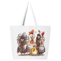 Chicken Art Crazy Chicken Gifts For Women Boy Family 25L Jumbo Tote