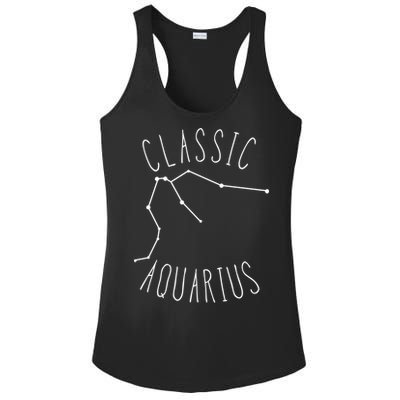 Classic Aquarius Constellation / Aquarius Astrology Quote Gift Ladies PosiCharge Competitor Racerback Tank