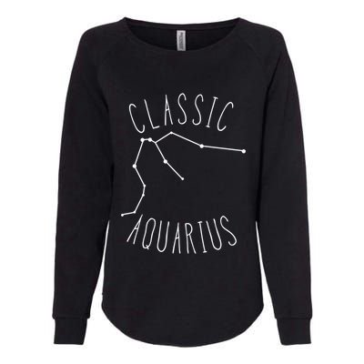 Classic Aquarius Constellation / Aquarius Astrology Quote Gift Womens California Wash Sweatshirt