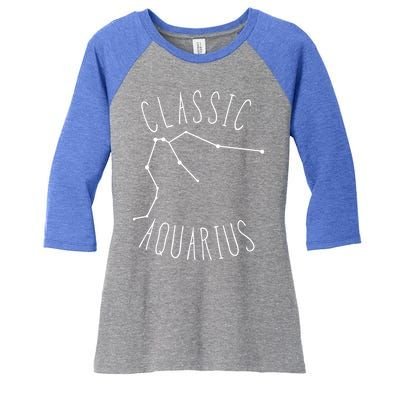 Classic Aquarius Constellation / Aquarius Astrology Quote Gift Women's Tri-Blend 3/4-Sleeve Raglan Shirt