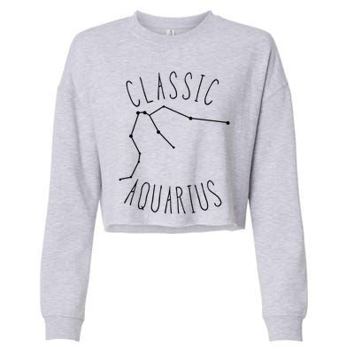 Classic Aquarius Constellation / Aquarius Astrology Quote Gift Cropped Pullover Crew