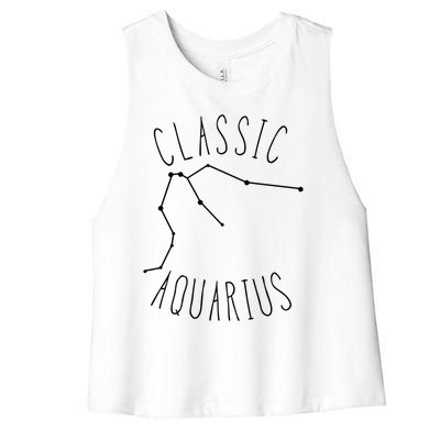 Classic Aquarius Constellation / Aquarius Astrology Quote Gift Women's Racerback Cropped Tank