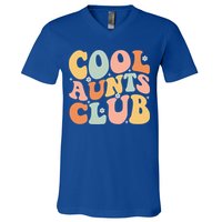 Cool Aunt Club Mothers Day For Auntie Funny Family Matching Great Gift V-Neck T-Shirt