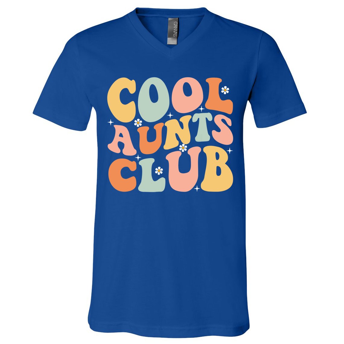 Cool Aunt Club Mothers Day For Auntie Funny Family Matching Great Gift V-Neck T-Shirt
