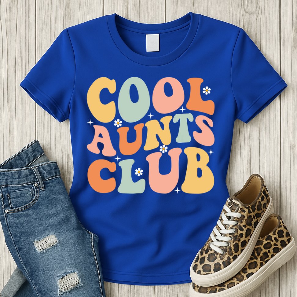 Cool Aunt Club Mothers Day For Auntie Funny Family Matching Great Gift Womens T-Shirt