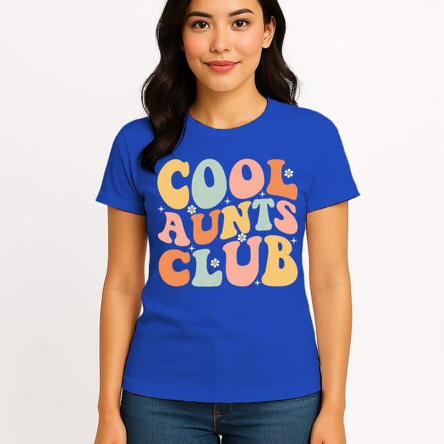 Cool Aunt Club Mothers Day For Auntie Funny Family Matching Great Gift Womens T-Shirt