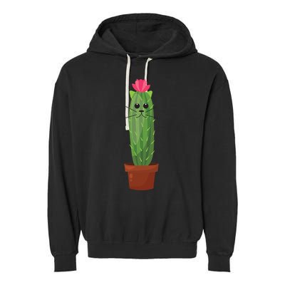 Catus: Funny Cat Cactus Garment-Dyed Fleece Hoodie