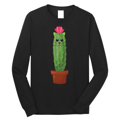 Catus: Funny Cat Cactus Long Sleeve Shirt