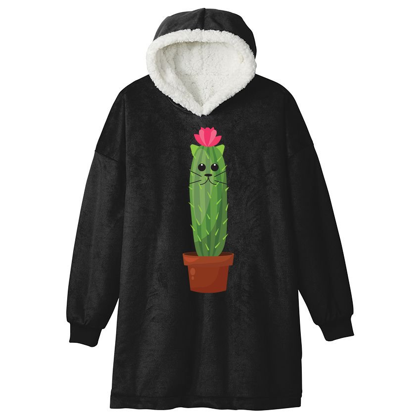 Catus: Funny Cat Cactus Hooded Wearable Blanket