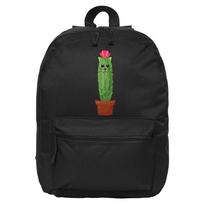 Catus: Funny Cat Cactus 16 in Basic Backpack