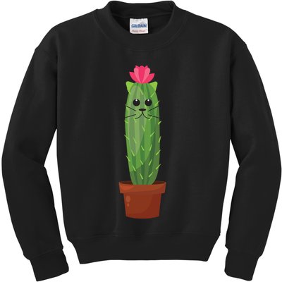 Catus: Funny Cat Cactus Kids Sweatshirt