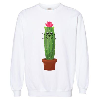 Catus: Funny Cat Cactus Garment-Dyed Sweatshirt