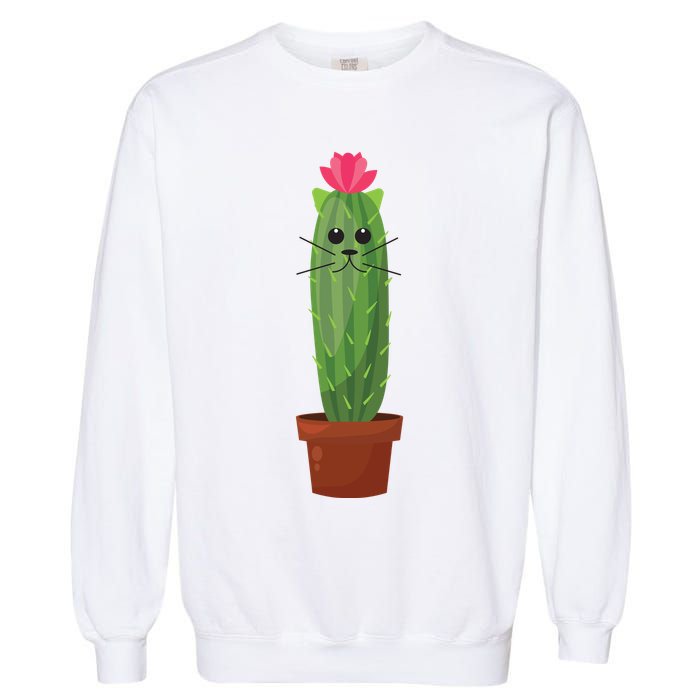 Catus: Funny Cat Cactus Garment-Dyed Sweatshirt