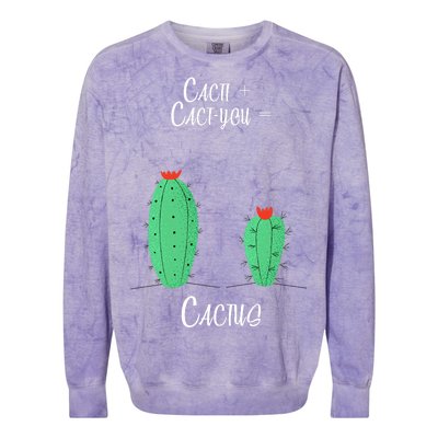 Cacti Cact-You Equals Cactus Colorblast Crewneck Sweatshirt