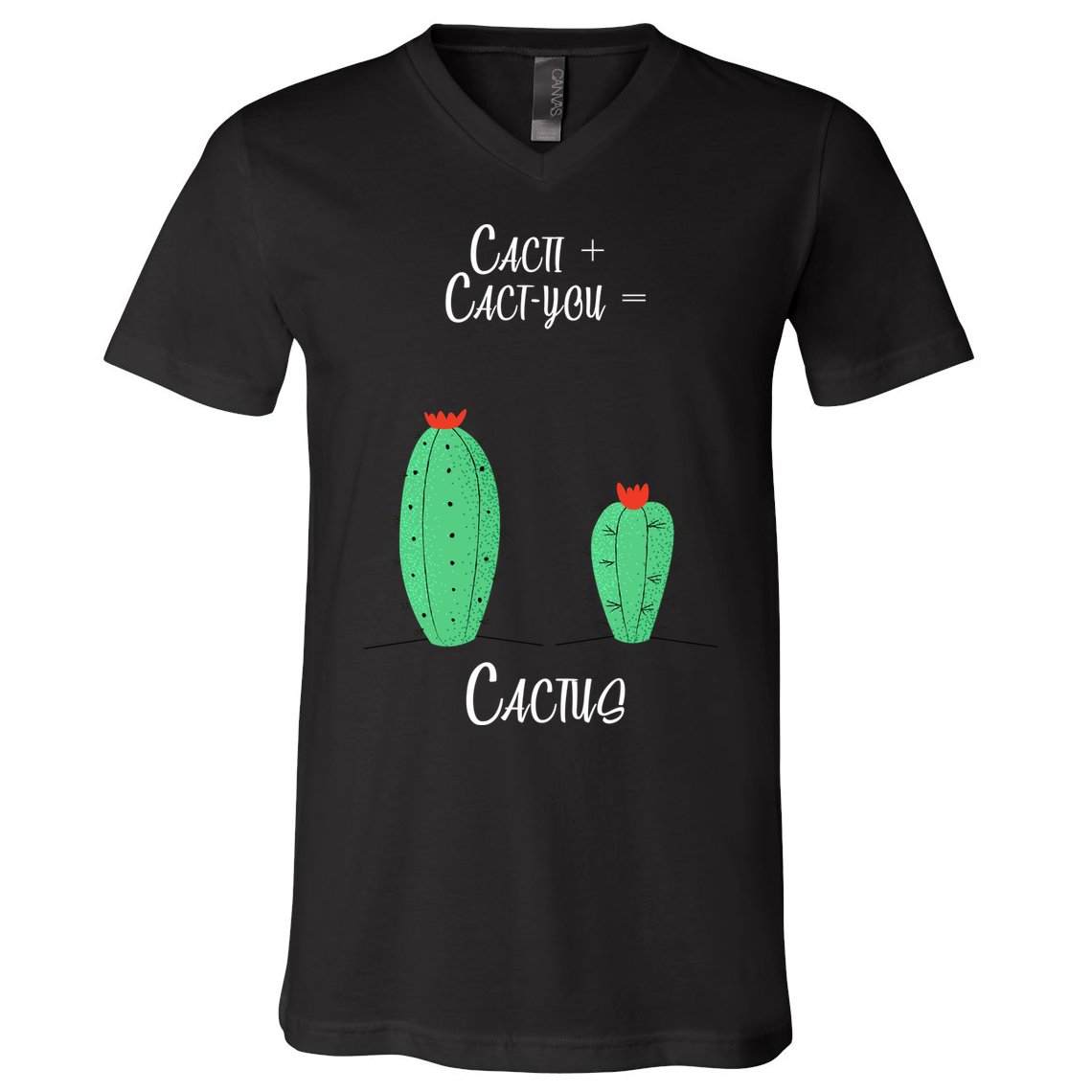 Cacti Cact-You Equals Cactus V-Neck T-Shirt