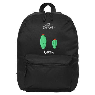 Cacti Cact-You Equals Cactus 16 in Basic Backpack