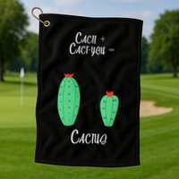 Cacti Cact-You Equals Cactus Golf Towel