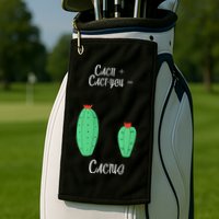 Cacti Cact-You Equals Cactus Golf Towel