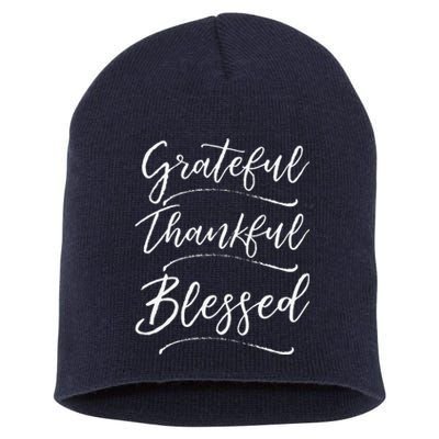 Christian Art Design Jesus Gift Grateful Thankful Blessed Short Acrylic Beanie