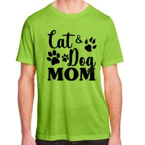 Cat And Dog Mom Animal Lover Adult ChromaSoft Performance T-Shirt