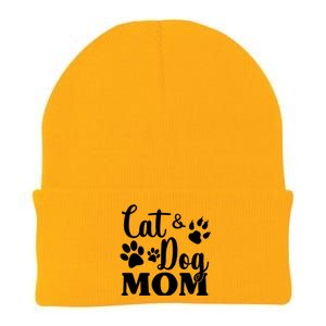 Cat And Dog Mom Animal Lover Knit Cap Winter Beanie