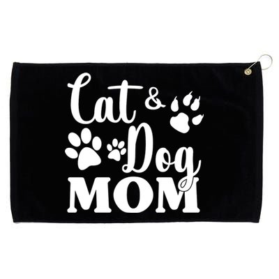 Cat And Dog Mom Animal Lover Grommeted Golf Towel