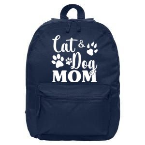 Cat And Dog Mom Animal Lover 16 in Basic Backpack