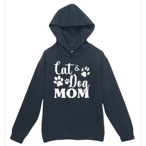 Cat And Dog Mom Animal Lover Urban Pullover Hoodie