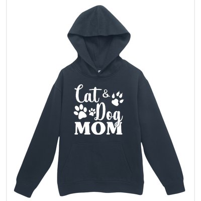 Cat And Dog Mom Animal Lover Urban Pullover Hoodie