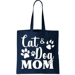 Cat And Dog Mom Animal Lover Tote Bag