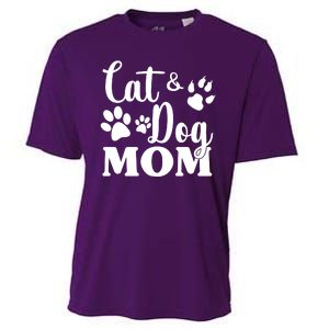 Cat And Dog Mom Animal Lover Cooling Performance Crew T-Shirt