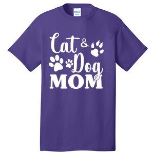 Cat And Dog Mom Animal Lover Tall T-Shirt