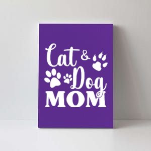 Cat And Dog Mom Animal Lover Canvas