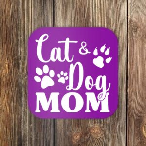 Cat And Dog Mom Animal Lover Coaster