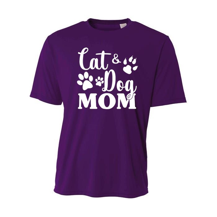 Cat And Dog Mom Animal Lover Youth Performance Sprint T-Shirt