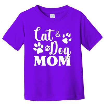 Cat And Dog Mom Animal Lover Toddler T-Shirt