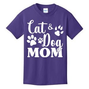 Cat And Dog Mom Animal Lover Kids T-Shirt