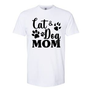 Cat And Dog Mom Animal Lover Softstyle CVC T-Shirt