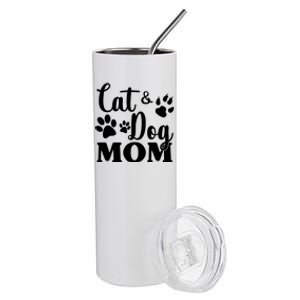 Cat And Dog Mom Animal Lover Stainless Steel Tumbler