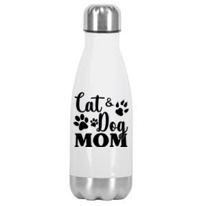 Cat And Dog Mom Animal Lover Stainless Steel Insulated Water Bottle