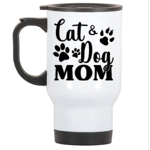 Cat And Dog Mom Animal Lover Stainless Steel Travel Mug