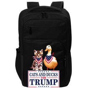 Cats And Ducks For Trump 2024 Kittens And Ducks For Trump Impact Tech Backpack