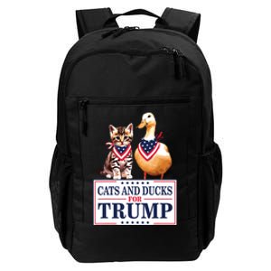 Cats And Ducks For Trump 2024 Kittens And Ducks For Trump Daily Commute Backpack