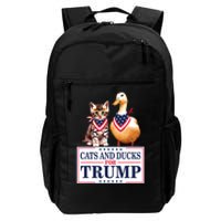 Cats And Ducks For Trump 2024 Kittens And Ducks For Trump Daily Commute Backpack