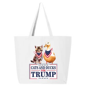 Cats And Ducks For Trump 2024 Kittens And Ducks For Trump 25L Jumbo Tote