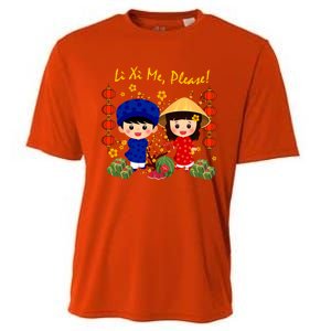 Cute Ao Dai Viet Nam Vietnamese New Year Li Xi Me Gift Cooling Performance Crew T-Shirt