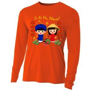 Cute Ao Dai Viet Nam Vietnamese New Year Li Xi Me Gift Cooling Performance Long Sleeve Crew