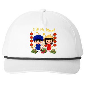 Cute Ao Dai Viet Nam Vietnamese New Year Li Xi Me Gift Snapback Five-Panel Rope Hat