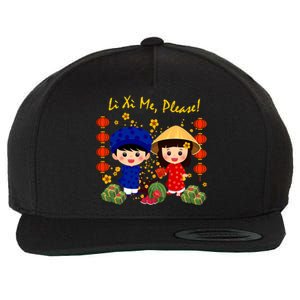 Cute Ao Dai Viet Nam Vietnamese New Year Li Xi Me Gift Wool Snapback Cap