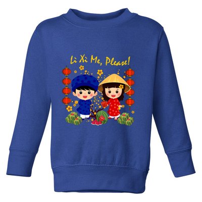 Cute Ao Dai Viet Nam Vietnamese New Year Li Xi Me Gift Toddler Sweatshirt